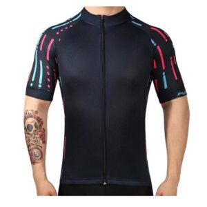 “Men’s Short Jersey QuickLines in breathable lightweight fabric – front view”