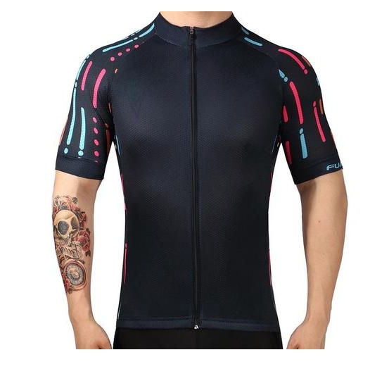 Short Jersey QuickLines – Front View “Men’s Short Jersey QuickLines in breathable lightweight fabric – front view”